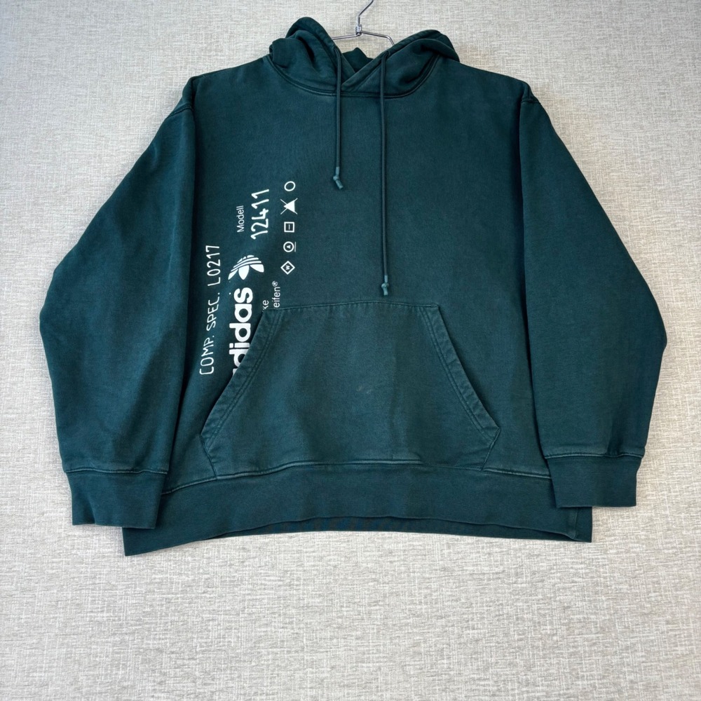 Adidas Alexander Wang Modell 12411 Green Hoodie Mens M‎ L0217